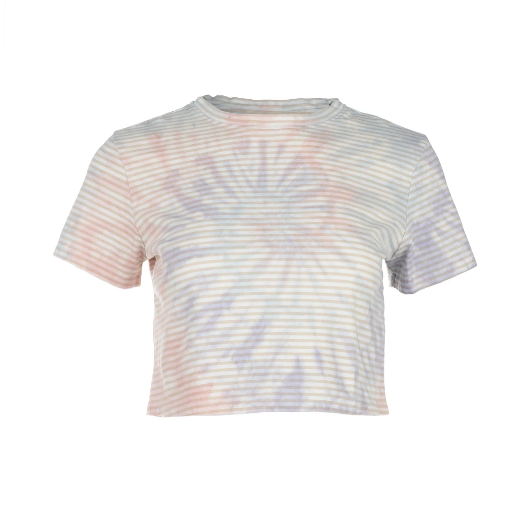 Multi Cropped T-shirt | Purple Tie Dye