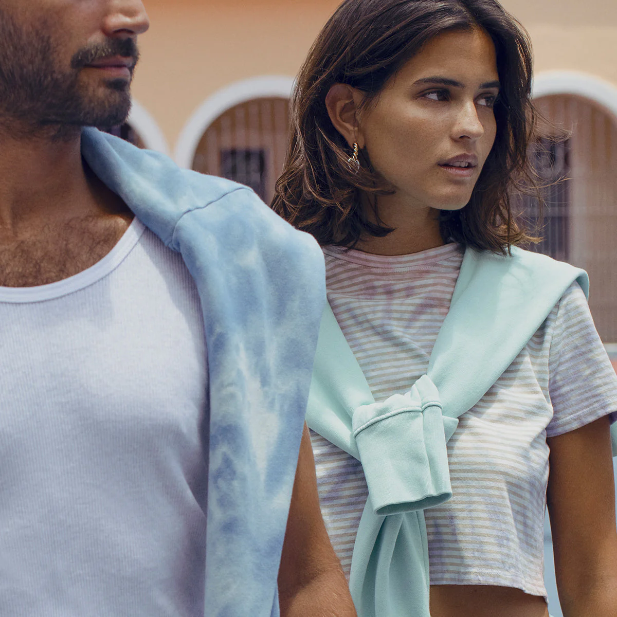 Multi Cropped T-shirt | Purple Tie Dye - Image 2