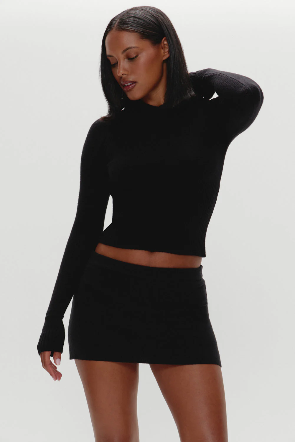 Hazel Knit Hoodie | Black - Image 5