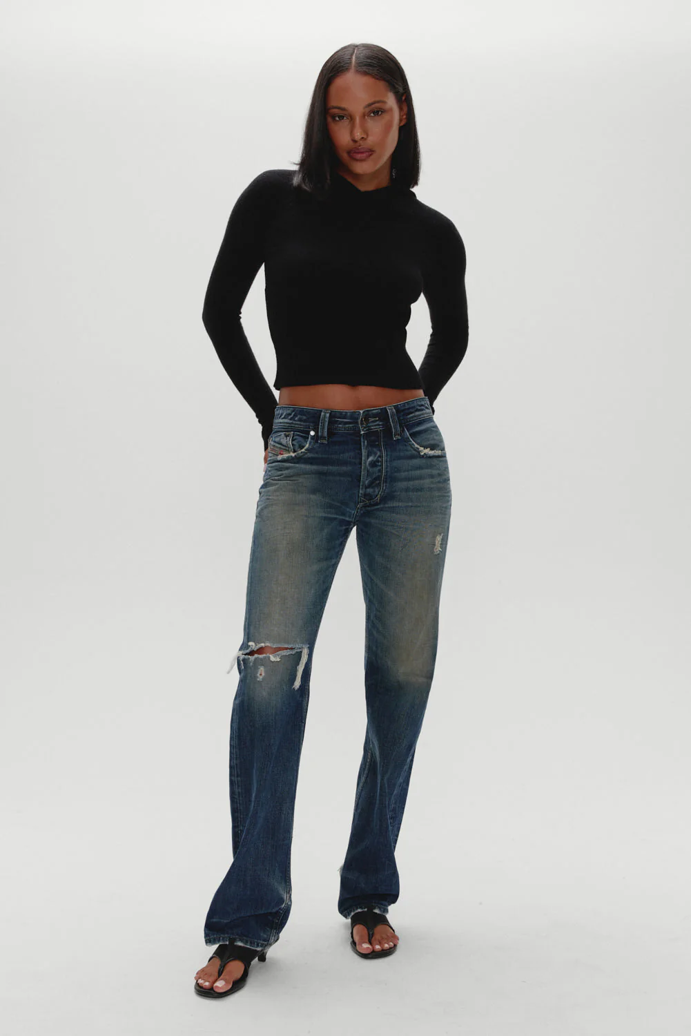 Hazel Knit Hoodie | Black - Image 6