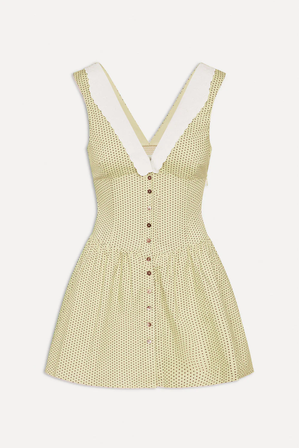 Marley Cotton Mini Dress | Lemon Dot - Image 3