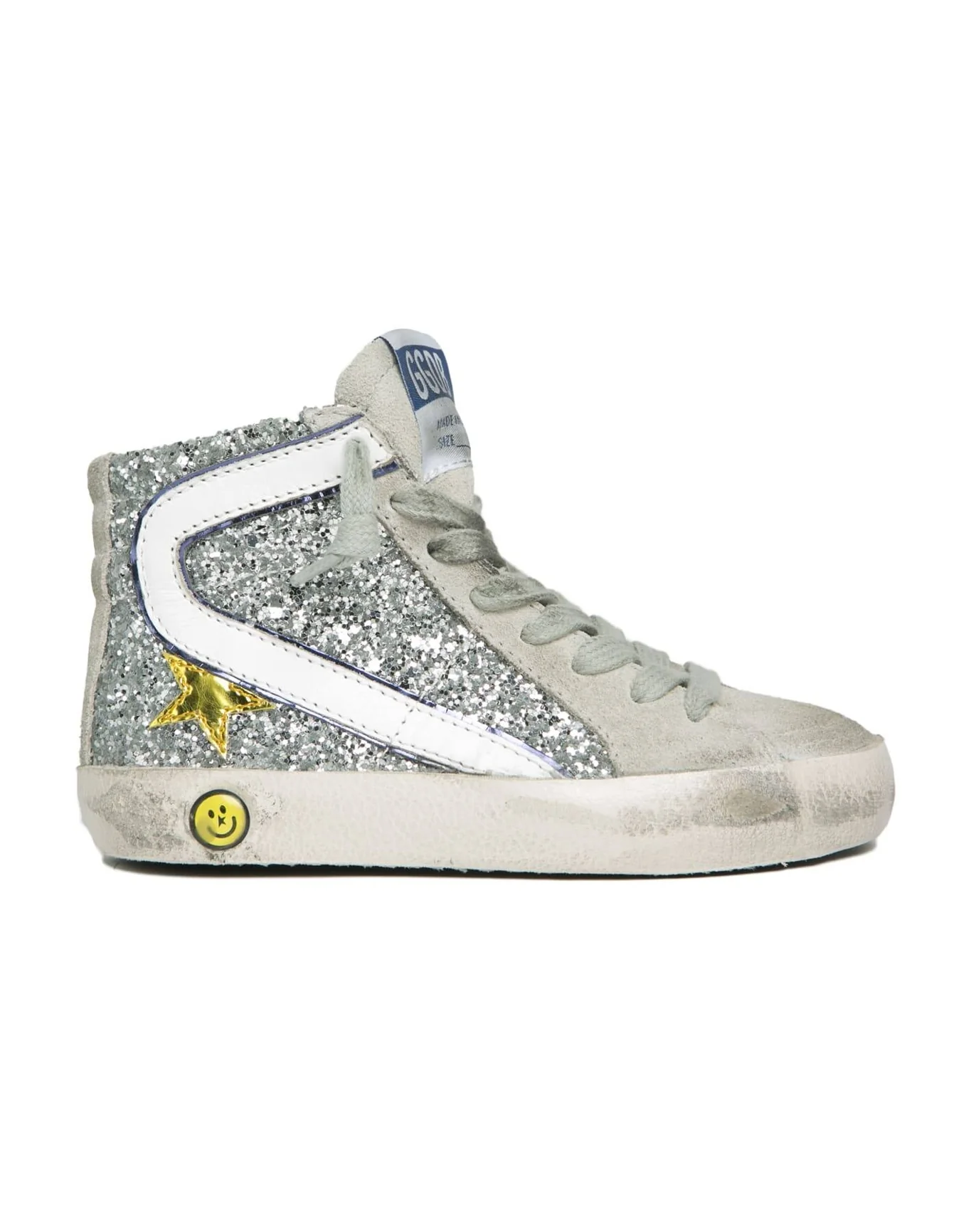 Kids | Slide Sneakers Silver Glitter