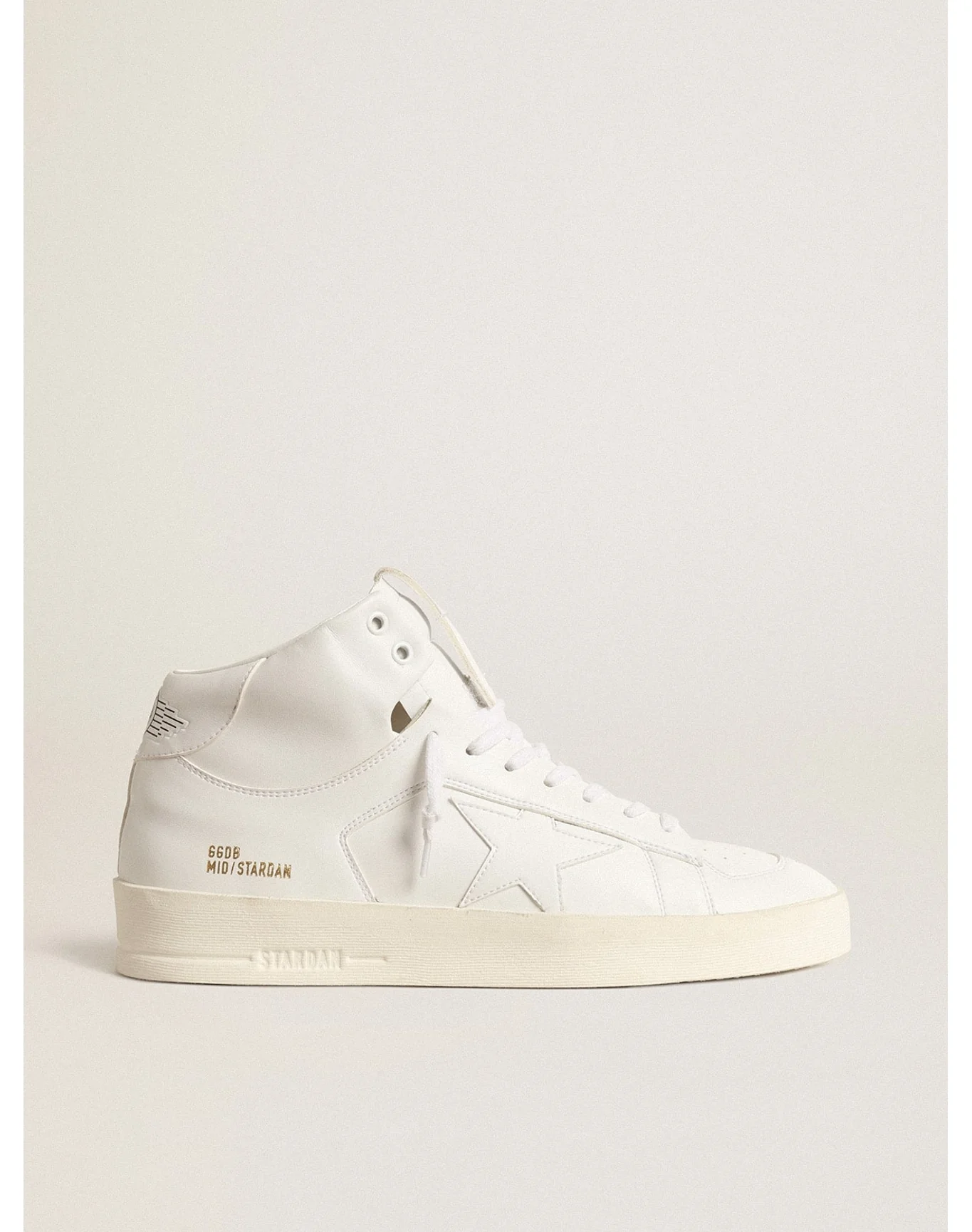 Men | Bio-Based Mid-Stardan with White Star & Heel Tab | Optic White