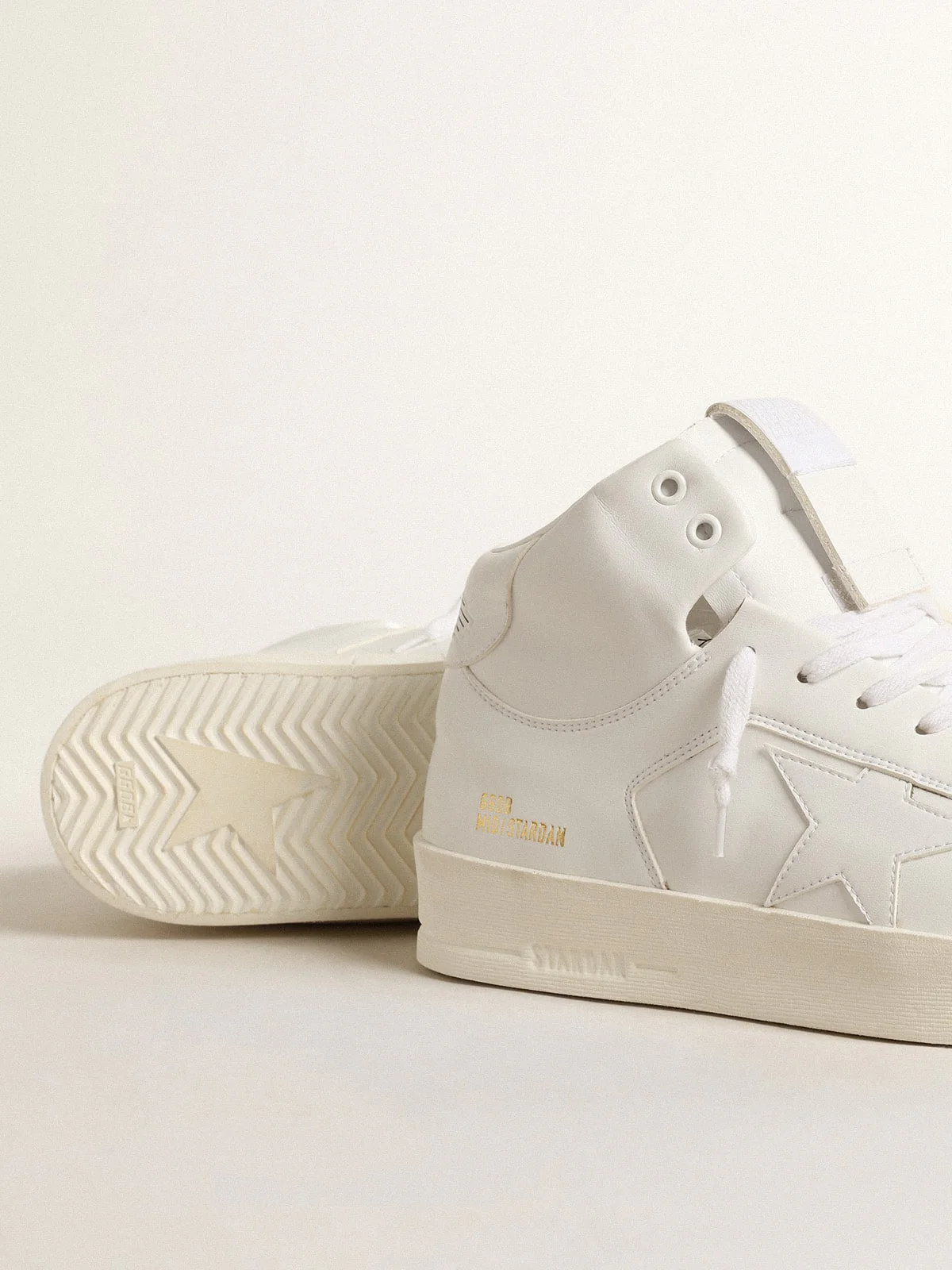 Men | Bio-Based Mid-Stardan with White Star & Heel Tab | Optic White - Image 9