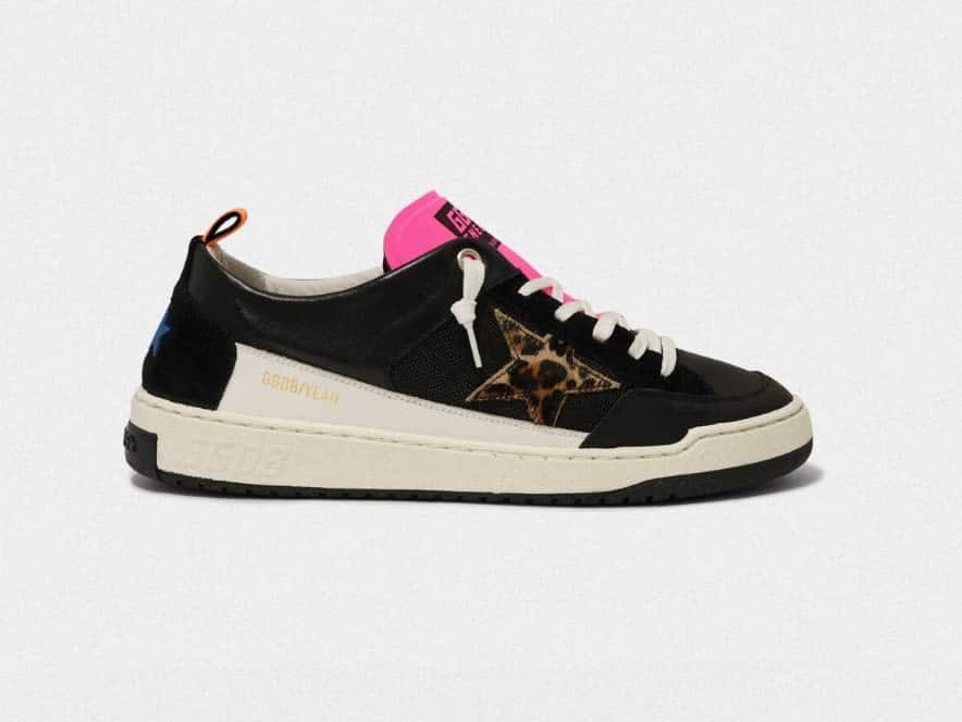 Men | Black Yeah! Sneakers with Leopard-Print Star - Image 6