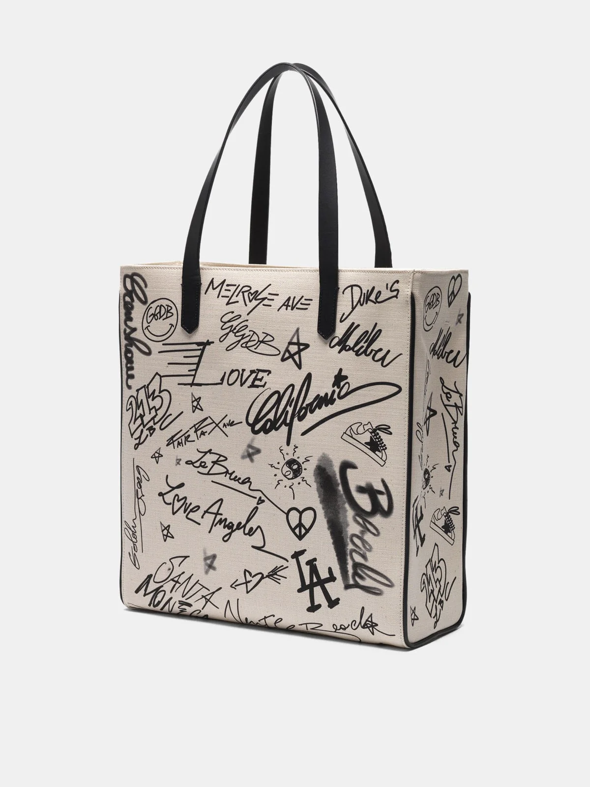 Women | Graffiti Print North-South California Bag - Image 2