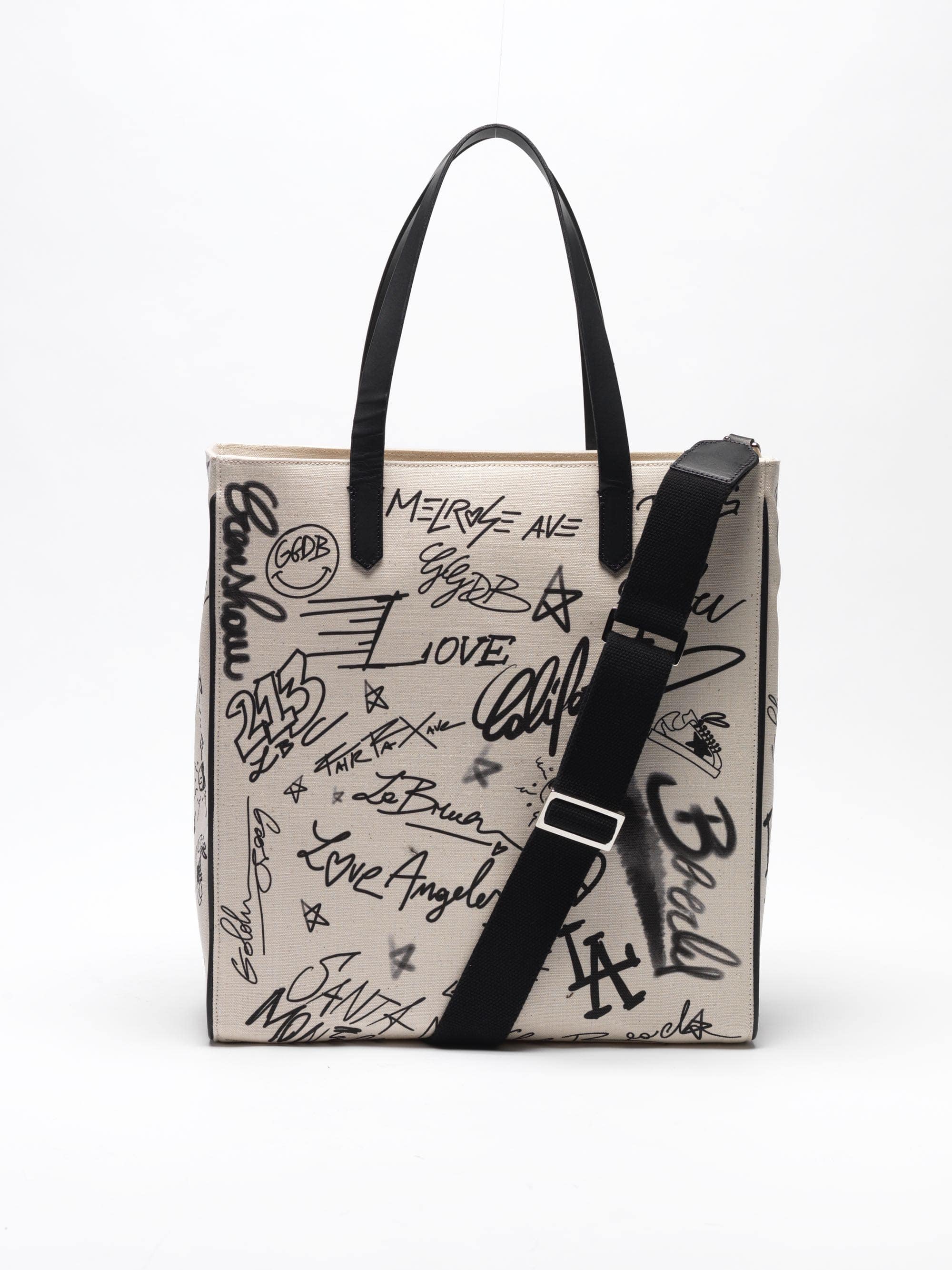 Women | Graffiti Print North-South California Bag - Image 4