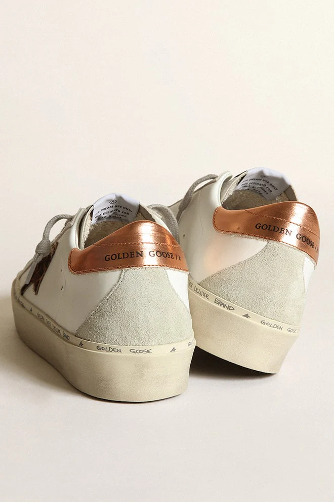 Women | Hi Star White Leather with Leo Star & Chocolate Brown Heel Tab | White x Beige Brown Leo x Chocolate Brown x Ice - Image 7